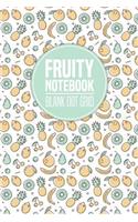 Fruity Notebook: 6x9inch Blank Dor Grid Notebook I Journal I Notepad I Diary with fruity Cover Design