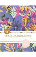 Monthly & Weekly Planner 2019 - 2020 with Gratitude Journal, Habit & Mood Tracker, TO-DO Lists: Pretty Lush Floral Cover - Personal and Business Organizer in One to Achieve Work-Life Balance Life