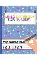 Lined Notebook For Nursery: Workbook of Dotted Lined Handwriting Practice Paper Sheet Book for Girl, Boy, Kid, Toddler, Preschool, Kindergarten, Nursery, Elementary - Beginner 