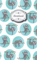 Notebook: Sloths Ruled College I Size 6x9 I 96 Pages I Journal I Diary I for Notes I glossy soft Cover I lined I