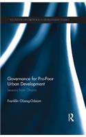 Governance for Pro-Poor Urban Development