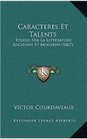 Caracteres Et Talents
