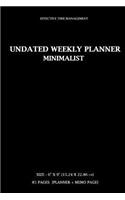 Undated Weekly Planner