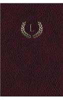 Monogram "L" Notebook: 150 page Journal Diary Notebook