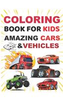 coloring book for kids amazing cars and vehicles