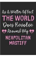 As A Matter Of Fact The World Does Revolve Around My Neapolitan Mastiff: Lined Journal, 120 Pages, 6 x 9, Funny Neapolitan Mastiff Gift Idea, Black Matte Finish (As A Matter Of Fact The World Does Revolve Around My Neapol