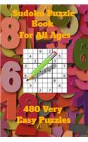 Sudoku Puzzle Book For All ages - 480 Very Easy Puzzles