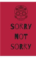 Sorry Not Sorry notebook, journal for sarcastic people, millennials notebook