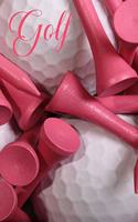 Golf: Pink Tees on the matte cover make this a handy and cute little journal to track your scores.