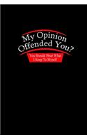 My Opinion Offended You? You Should Hear What I Keep To Myself: Hangman Puzzles - Mini Game - Clever Kids - 110 Lined Pages - 6 X 9 In - 15.24 X 22.86 Cm - Single Player - Funny Great Gift