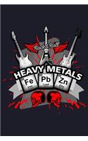 Rock & Roll Heavy Metals Fe PB Zn: Blank Lined Journal to Write in - Ruled Writing Notebook