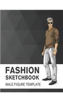 Fashion Sketchbook Male Figure Template