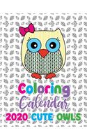 Coloring Calendar 2020 Cute Owls