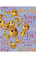 Meditation Emoji Sketchbook: Smiley Face Emoji, Breathe, Listen, Feel, Accept, Drawing, Doodling & Writing Book, Blank Paper & Notebook(Elite Sketchbook)