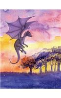 Dragon Notebook: 8.5 X 11 202 Wide Ruled Pages