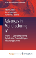 Advances in Manufacturing IV