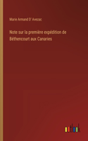 Note sur la première expédition de Béthencourt aux Canaries