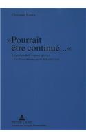 «Pourrait être continué...»: La poetica dell' «opera aperta» e "Les Faux-Monnayeurs" di André Gide