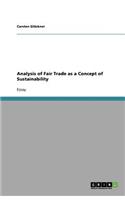 Analysis of Fair Trade as a Concept of Sustainability