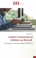 Crédits à l'économie et inflation au Burundi