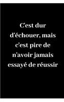 C'est dur d'échouer, mais c'est pire de n'avoir jamais essayé de réussir