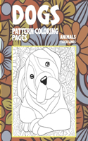 Pattern Coloring pages - Animals - Thick Lines - Dogs