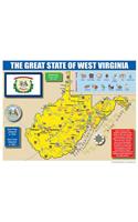 West Virginia State Map for Students - Pack of 30