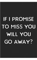 If I Promise To Miss You, Will You Go Away?