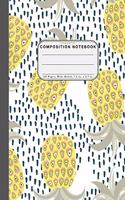 Wide Ruled Composition Notebook Pineapple