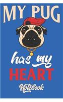 My Pug Has My Heart Notebook