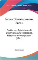 Satura Dissertationum, Part 1