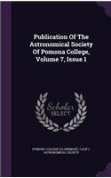 Publication of the Astronomical Society of Pomona College, Volume 7, Issue 1
