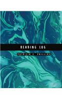 Reading Log: Turquoise Marble Reading Log for Book Lovers - Over 100 Pages Favorite Books Record (8x10)