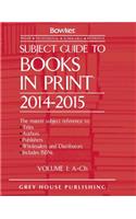 Subject Guide to Books In Print, 2014-15: 6 Volume Set