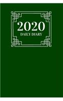 2020 Daily Diary 366 pages one page per day fully lined with green cover: classic journal, notebook perfect size 6 x 9 inches easy to carry everywhere