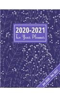 2020-2021 Two Year Planner: Stylish Floral Design: Productivity Planner For Women, 24 Month Schedule Oragnizer With Notes Pages, 2020-2021 Diary