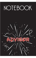ADVISOR Notebook, Simple Design: Notebook /Journal Gift, Simple Cover Design,100 pages, 6x9, Soft cover, Mate Finish