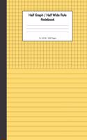 Half Graph / Half Wide Ruled Notebook