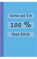 turns out I'm 100% that bitch