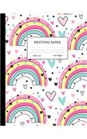 Knitting Paper: Graph Notebook and Journal for Patterns - 4:5 Ratio - 100 pages - Letter Format 8.5"x11" - Cover Design Code 00056