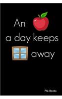 An Apple A Day Keeps Windows Away: Gepunktetes A5 Notizbuch oder Heft für Schüler, Studenten und Erwachsene