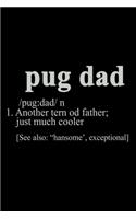 Pug Dad Definition: Food Journal - Track Your Meals - Eat Clean And Fit - Breakfast Lunch Diner Snacks - Time Items Serving Cals Sugar Protein Fiber Carbs Fat - 110 Pag