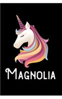 Magnolia: Personalized Custom Name Unicorn Themed Monthly 2020 Planner (Calendar, To Do List, Monthly Budget, Grocery List, Yearly Financial Goals) Gift for G