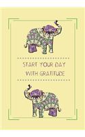 Start Your Day with Gratitude: BLANK 6'x9' LINED AFFIRMATION JOURNAL, GRATITUDE NOTEBOOK, GIFT APPRECIATION.