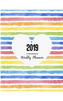 2019 Weekly Planner: Academic Planner, Monthly And Yearly, Calendar Schedule Journal, Organize Notebook, Hourly Diary, 365 Daily - 52 Week, Student & Teacher Planner (Ja