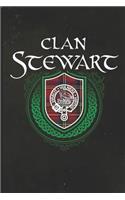 Clan Stewart: Scottish Tartan Family Crest - Blank Lined Journal with Soft Matte Cover