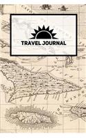 Travel Journal: Vintage Map 1, 6" X 9," Lined Journal, Blank Journal (Diary, Notebook) for Writing - [quality Binding]