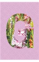 G: Alphabet Journal Gladiolus Flowers on Pink Patterned Background 6 X 9 120 Pages