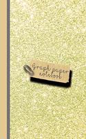 Graph Paper Notebook: Large Sparkle Glitter School or Academic College Ruled Notebook for Girls and Women - Yellow Sparkle