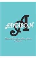 Addison Personalized Lined Journal Notebook